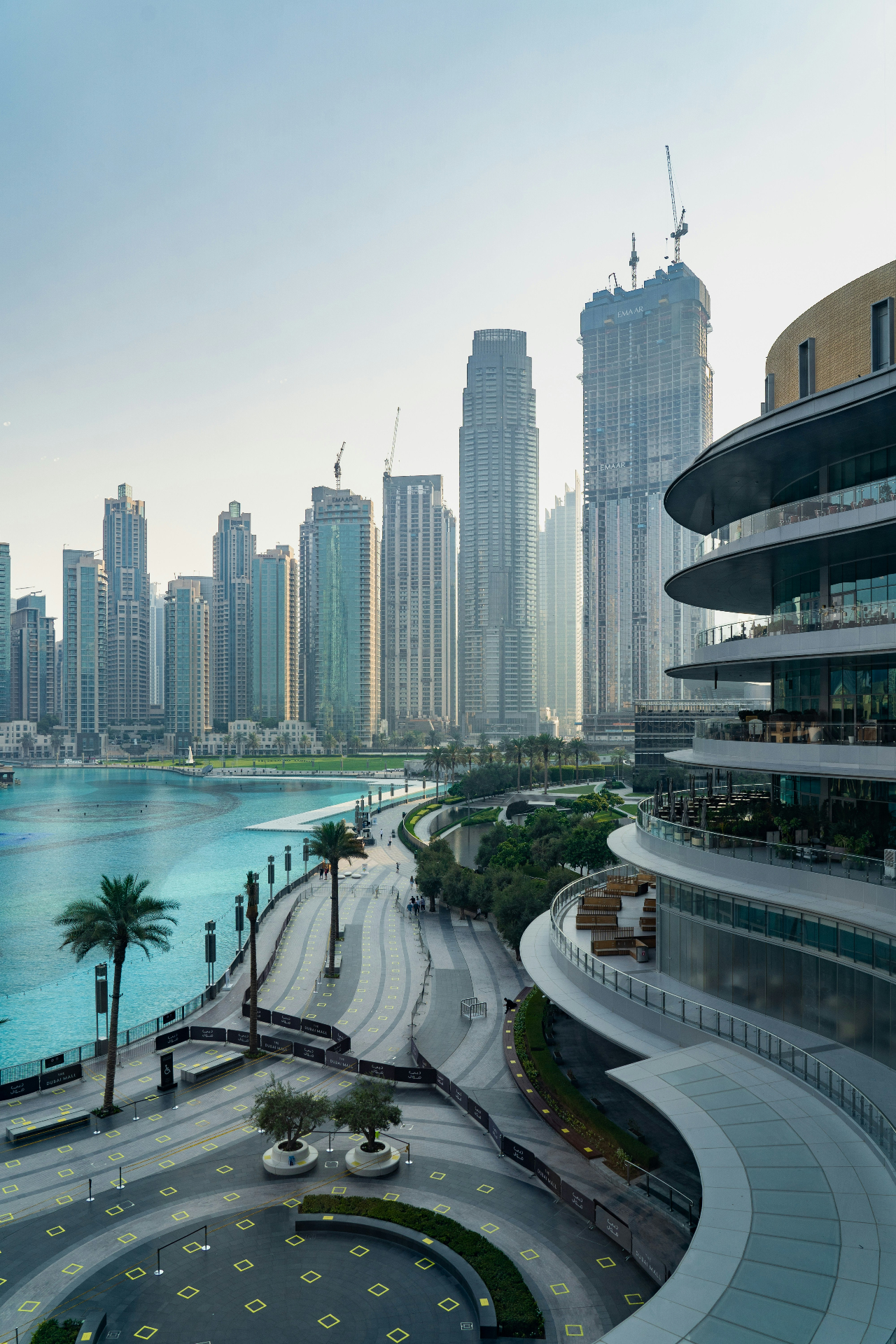 Dubai skyline along the waterfront
